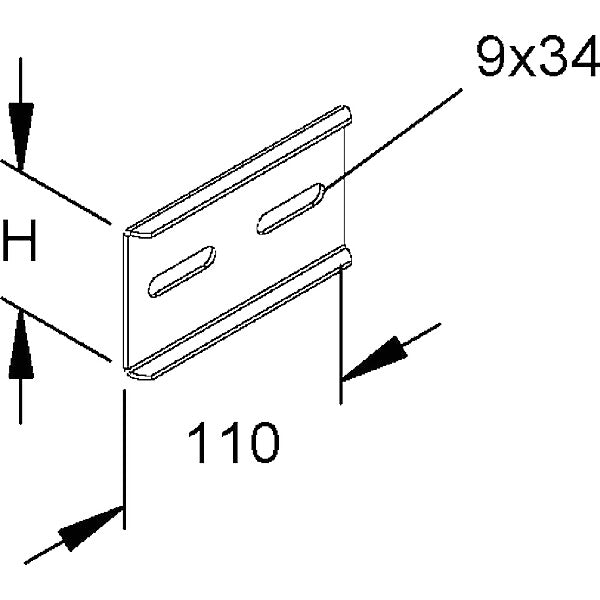 Niedax Stoßverbinder für 60mm Holm 151E11-A